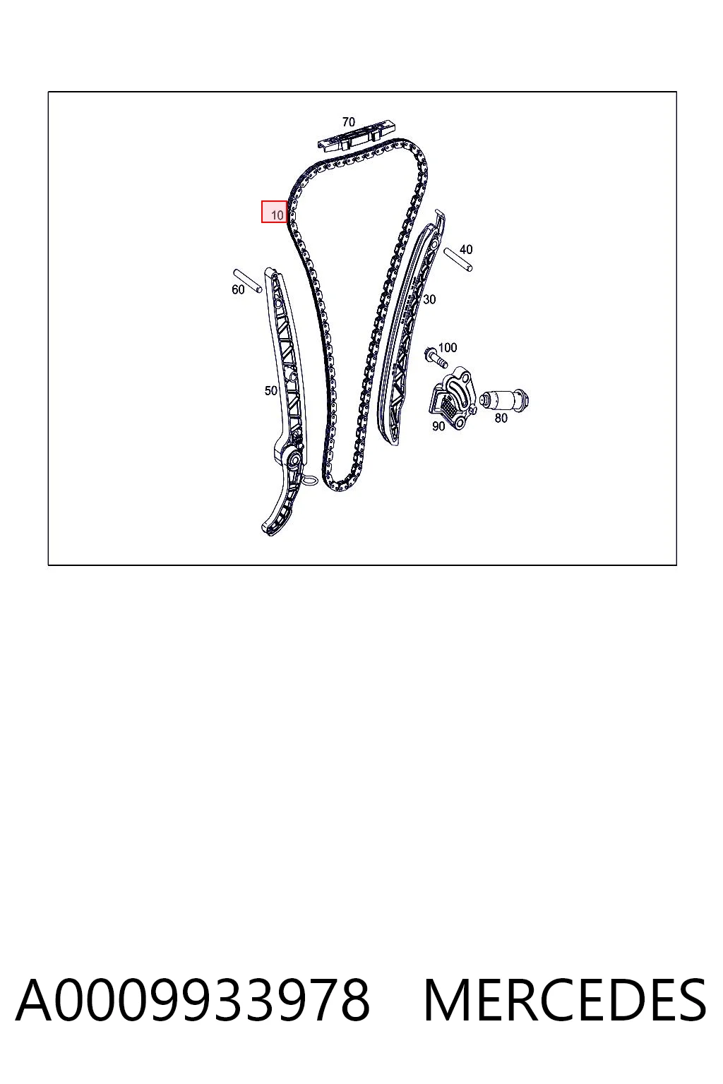 A0009933978 Mercedes Łańcuch rozrządu