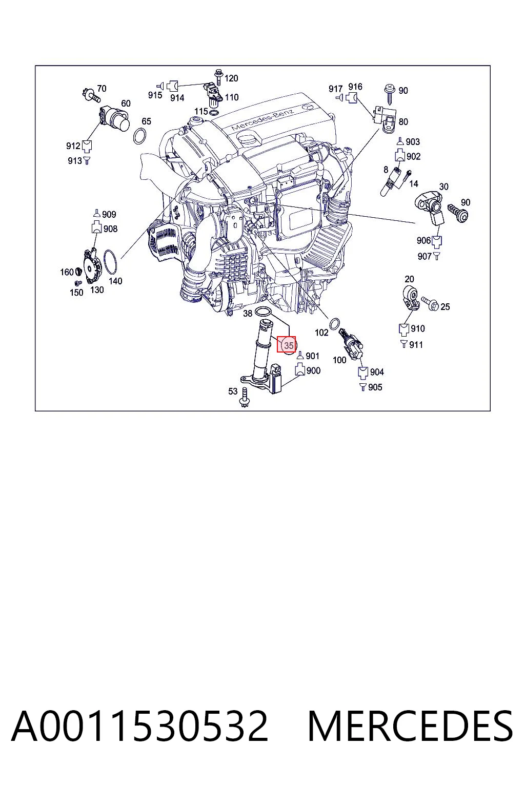 A0011530532 Mercedes Czujnik poziomu oleju silnikowego