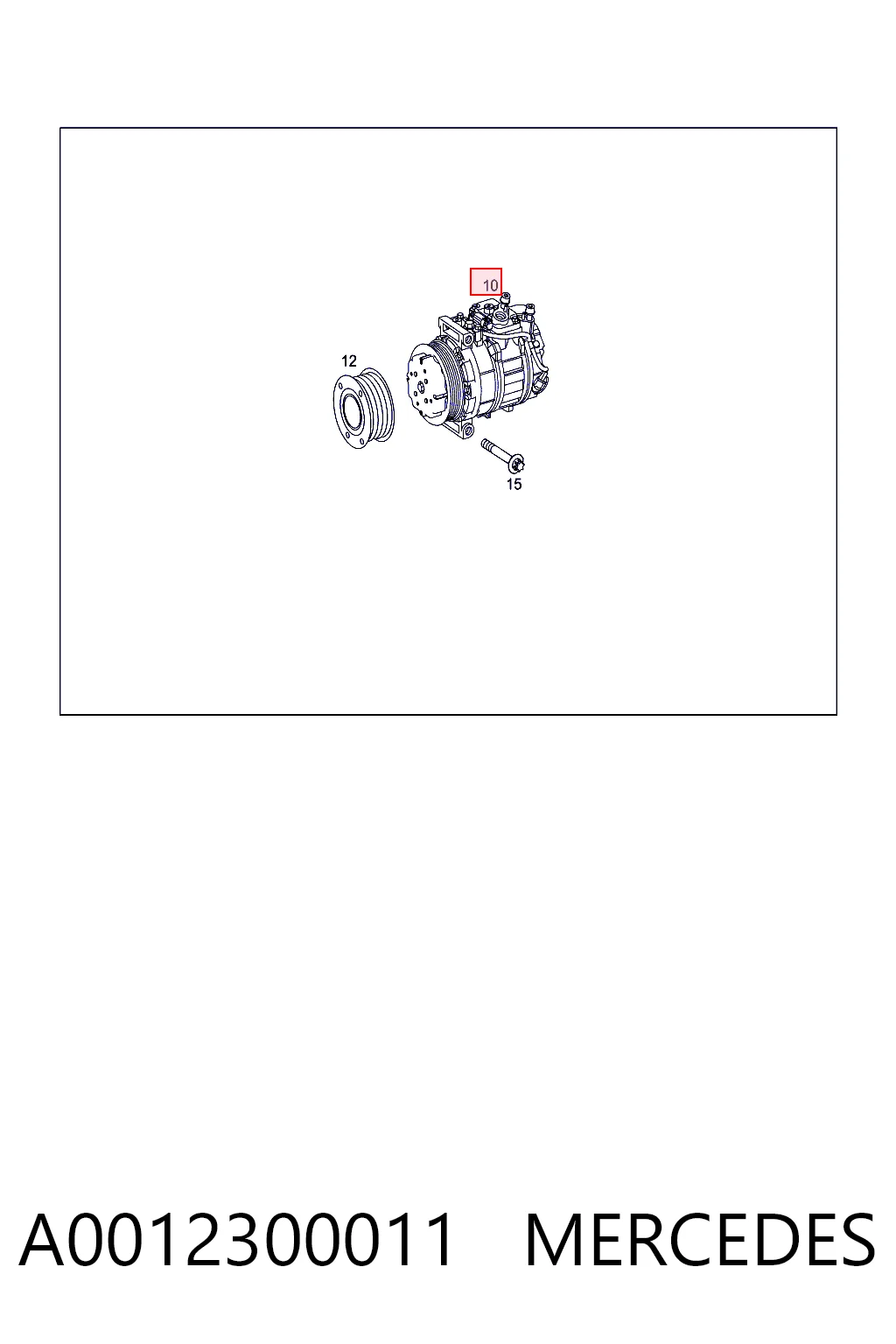 A0012300011 Mercedes Sprężarka klimatyzacji