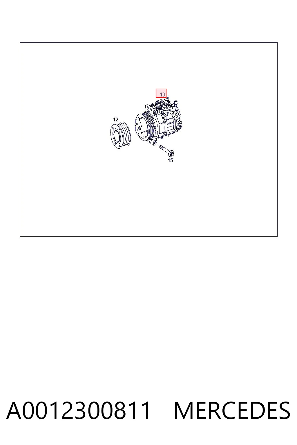 A0012300811 Mercedes Sprężarka klimatyzacji