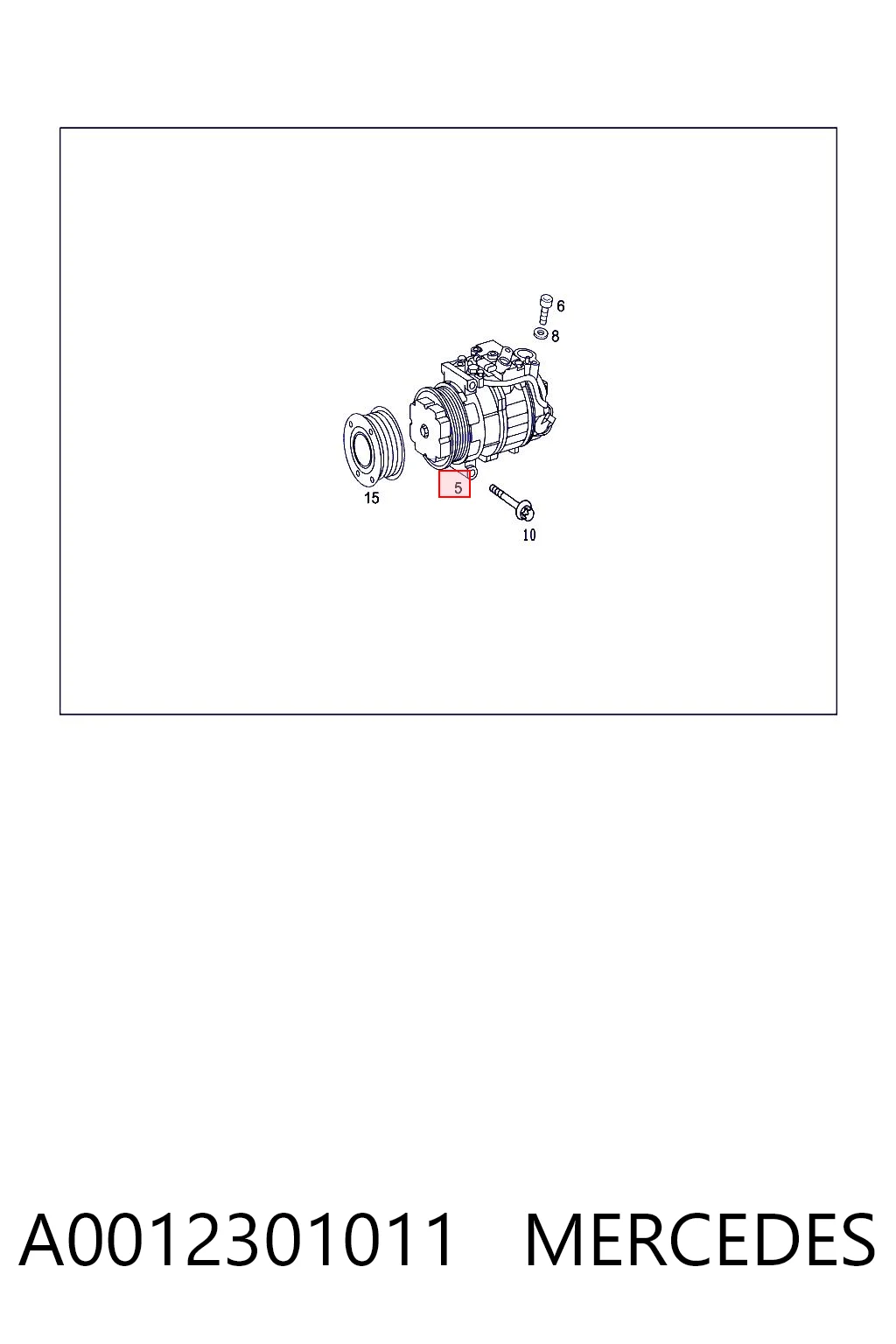 A0012301011 Mercedes Sprężarka klimatyzacji