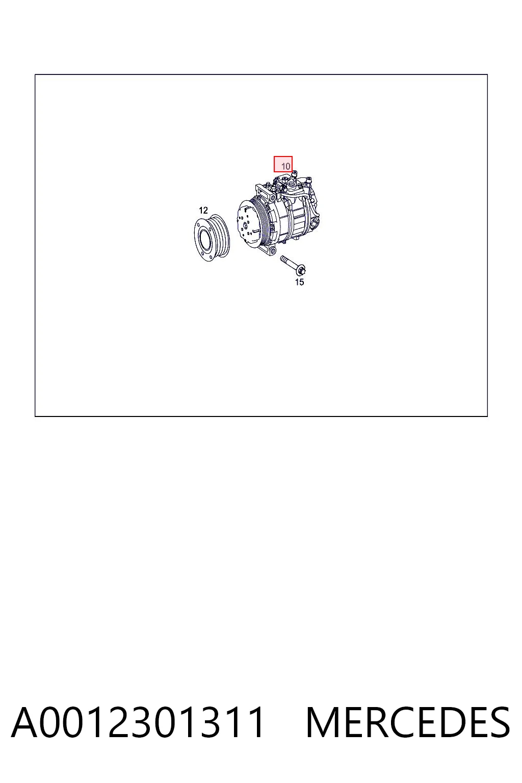 A0012301311 Mercedes Sprężarka klimatyzacji