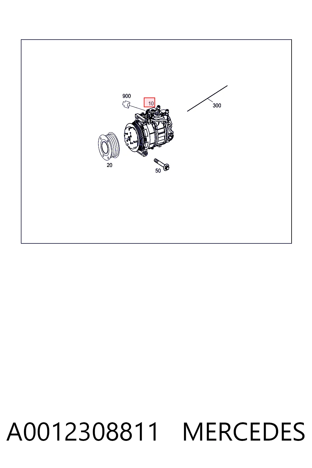 A0012308811 Mercedes Sprężarka klimatyzacji