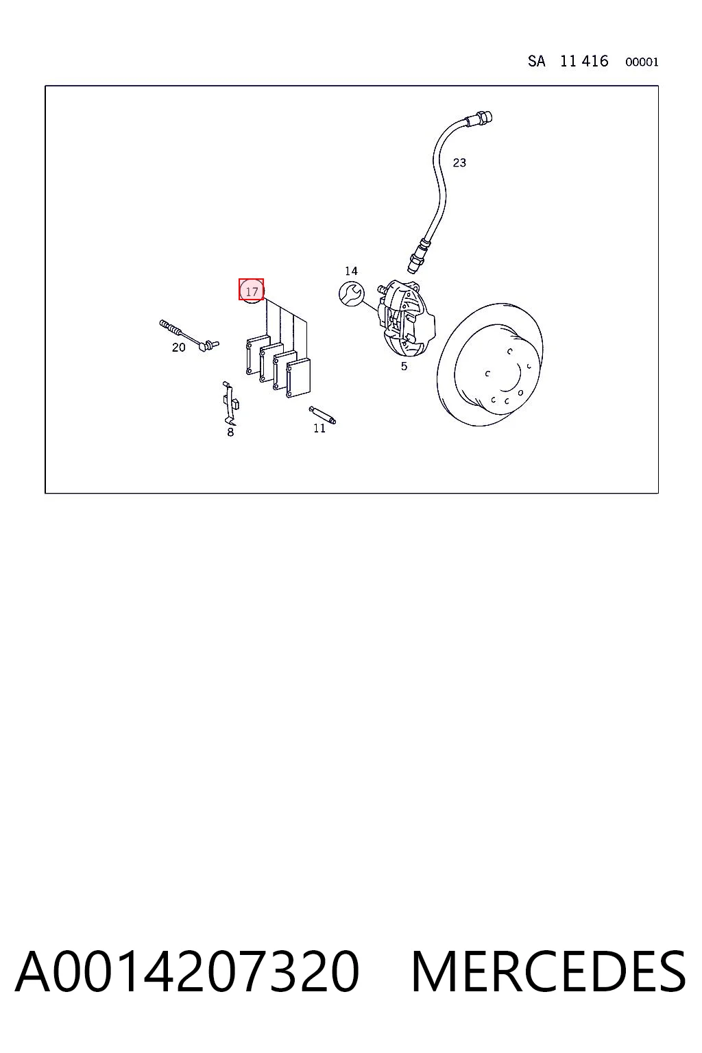 A0014207320 Mercedes
