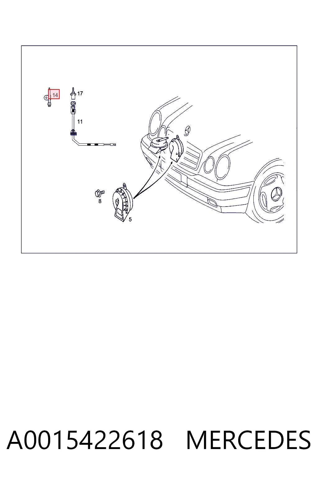 Czujnik temperatury zewnętrznej do Mercedes C 190 W201
