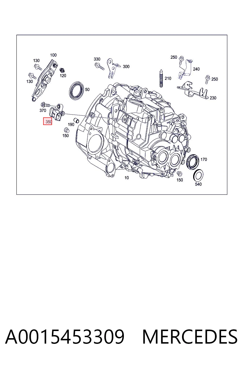 A0015453309 Mercedes Czujnik włączania światła cofania