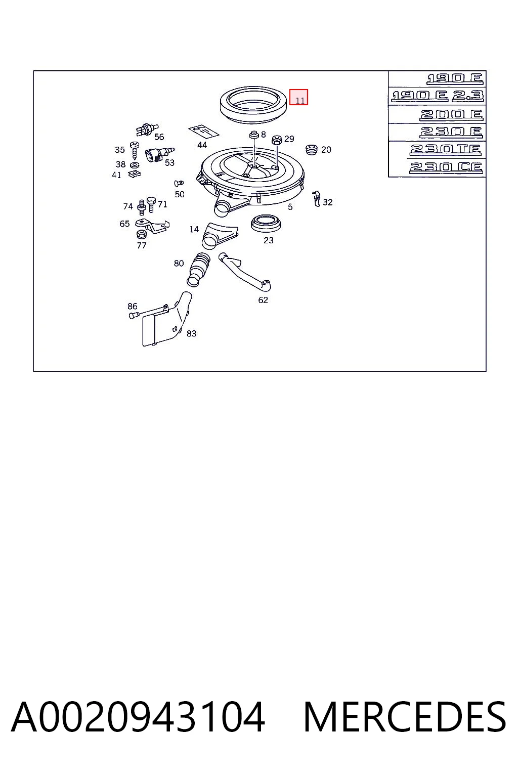 A0020943104 Mercedes
