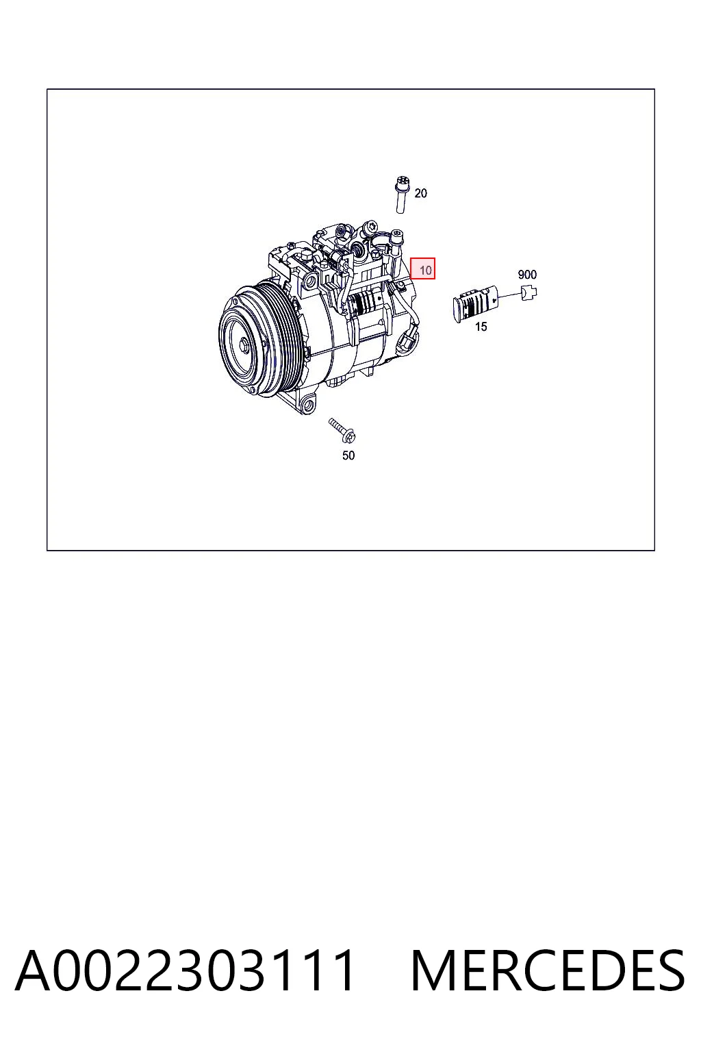 A0022303111 Mercedes Sprężarka klimatyzacji