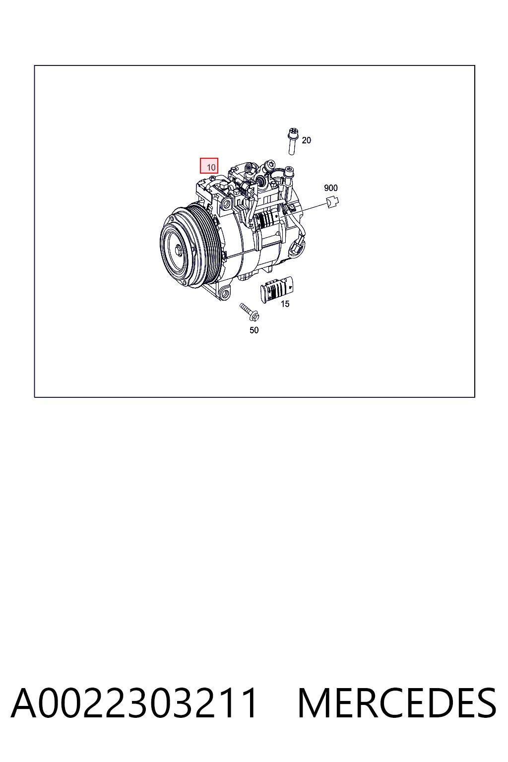A0022303211 Mercedes Sprężarka klimatyzacji