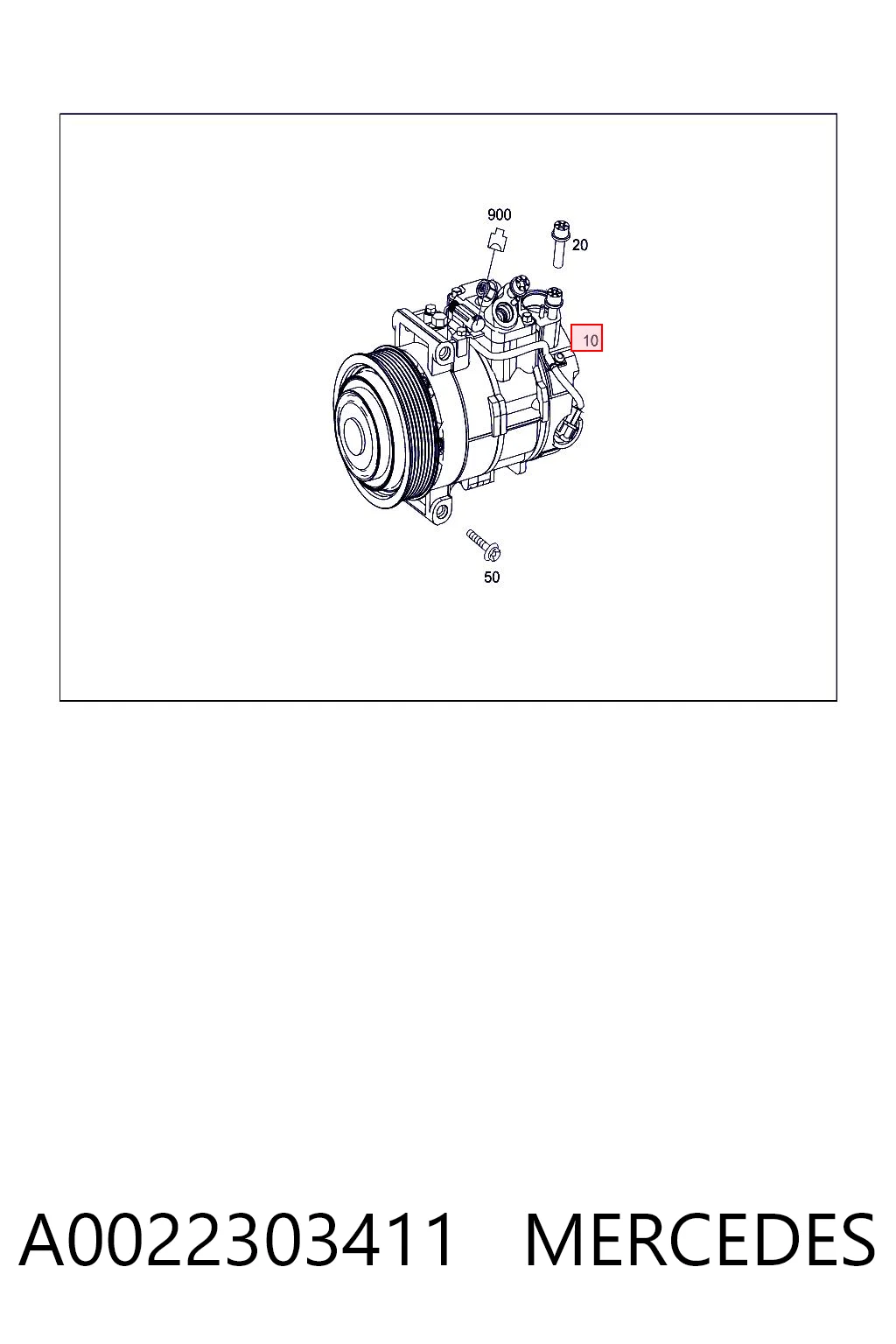 A0022303411 Mercedes Sprężarka klimatyzacji