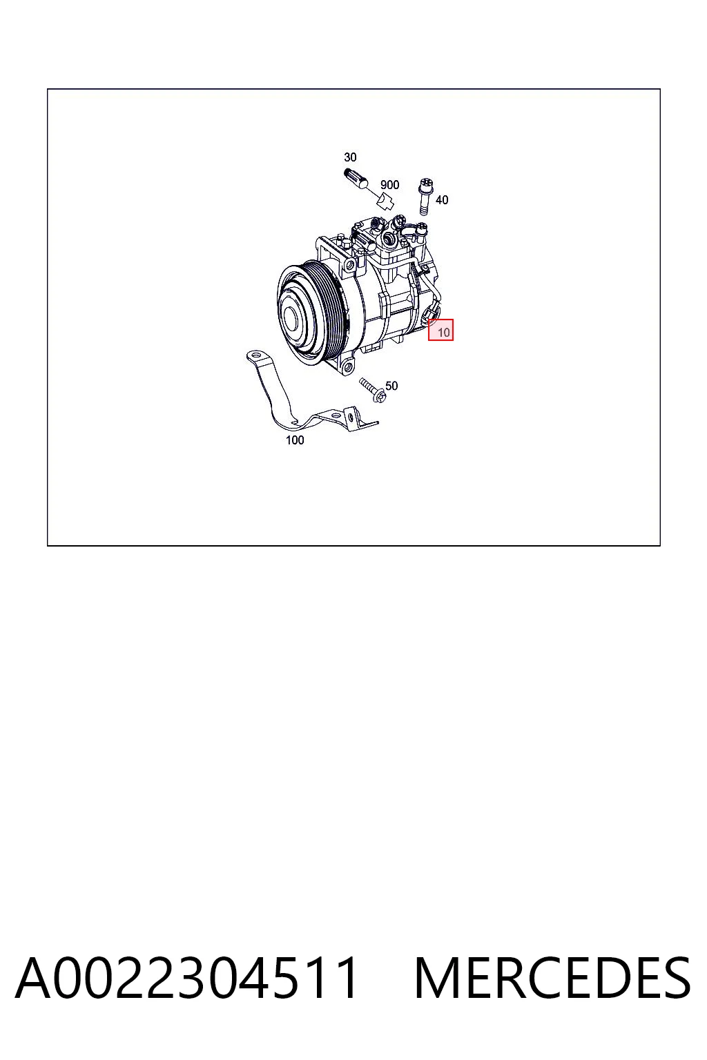 A0022304511 Mercedes Sprężarka klimatyzacji