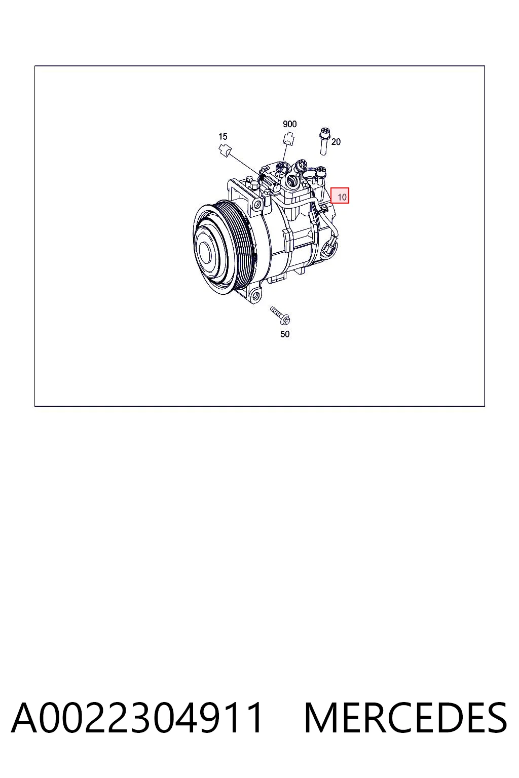 A0022304911 Mercedes Sprężarka klimatyzacji