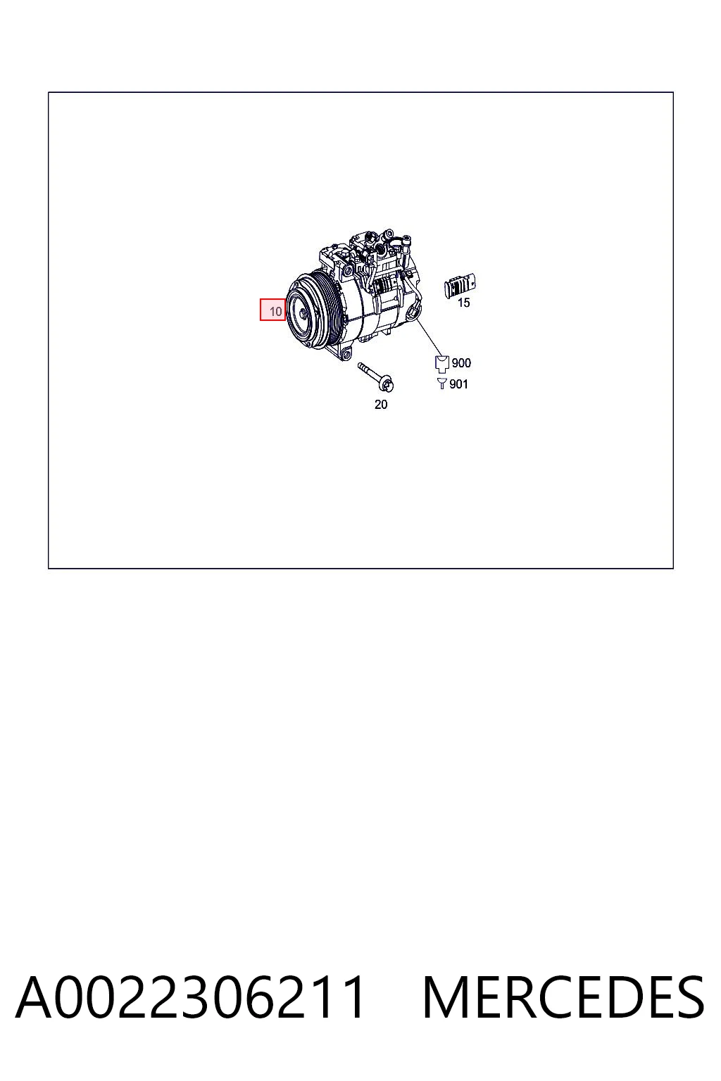 A0022306211 Mercedes Sprężarka klimatyzacji
