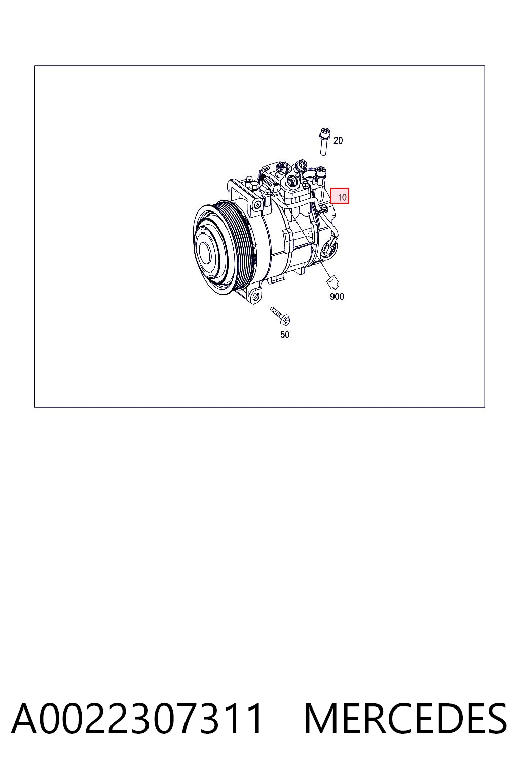 A0022307311 Mercedes Sprężarka klimatyzacji