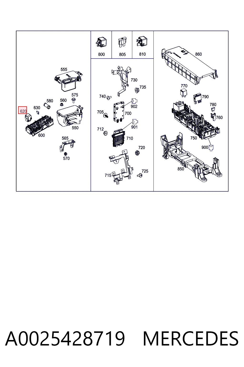 A0025428719 Mercedes Przekaźnik świec żarowych