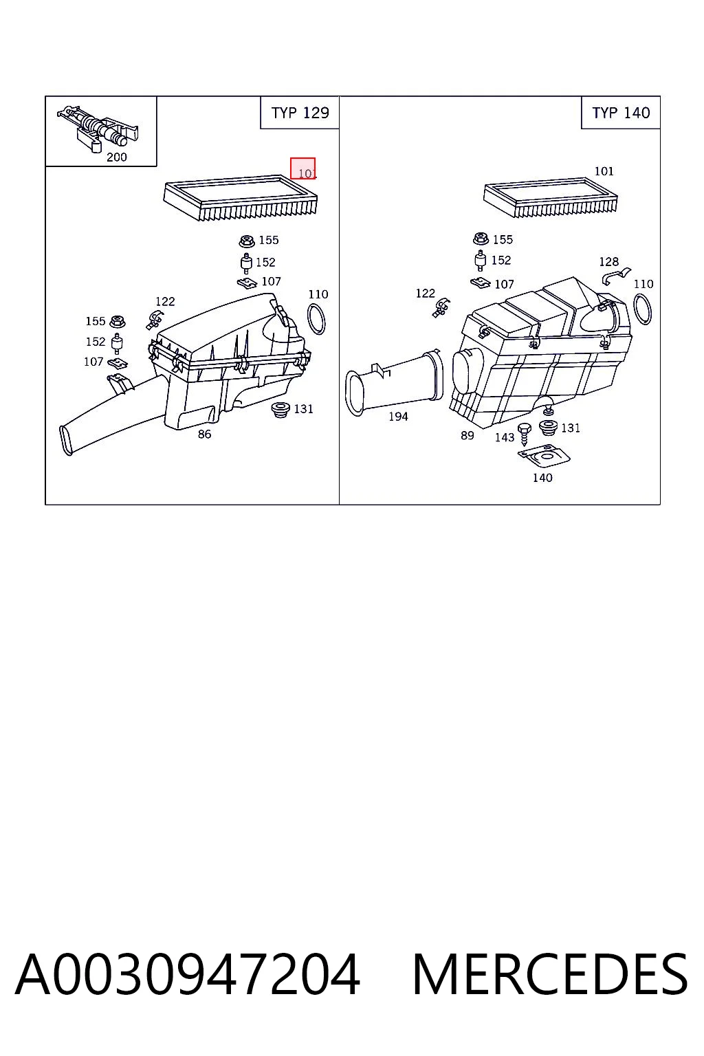 A0030947204 Mercedes