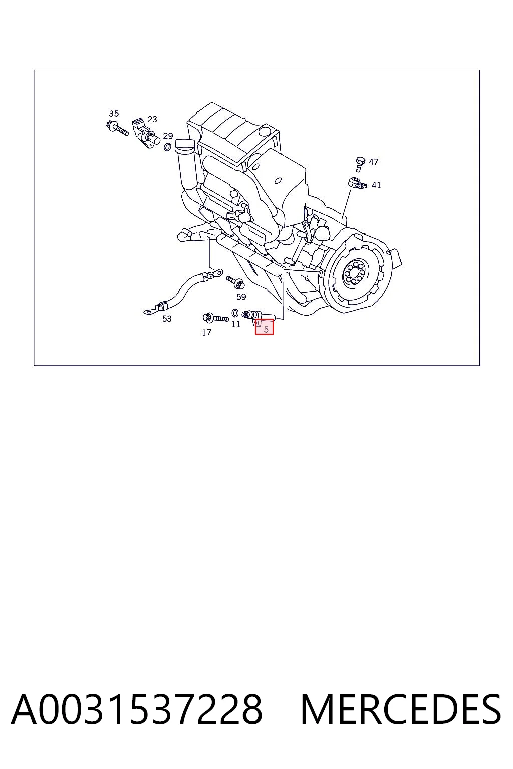 A0031537228 Mercedes Czujnik położenia wału korbowego