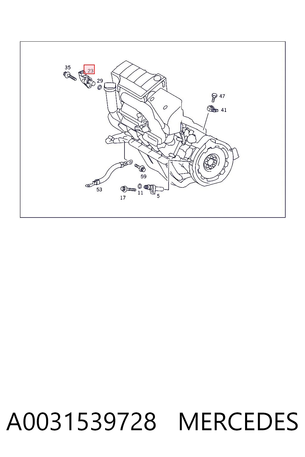 A0031539728 Mercedes Czujnik położenia wałka rozrządu