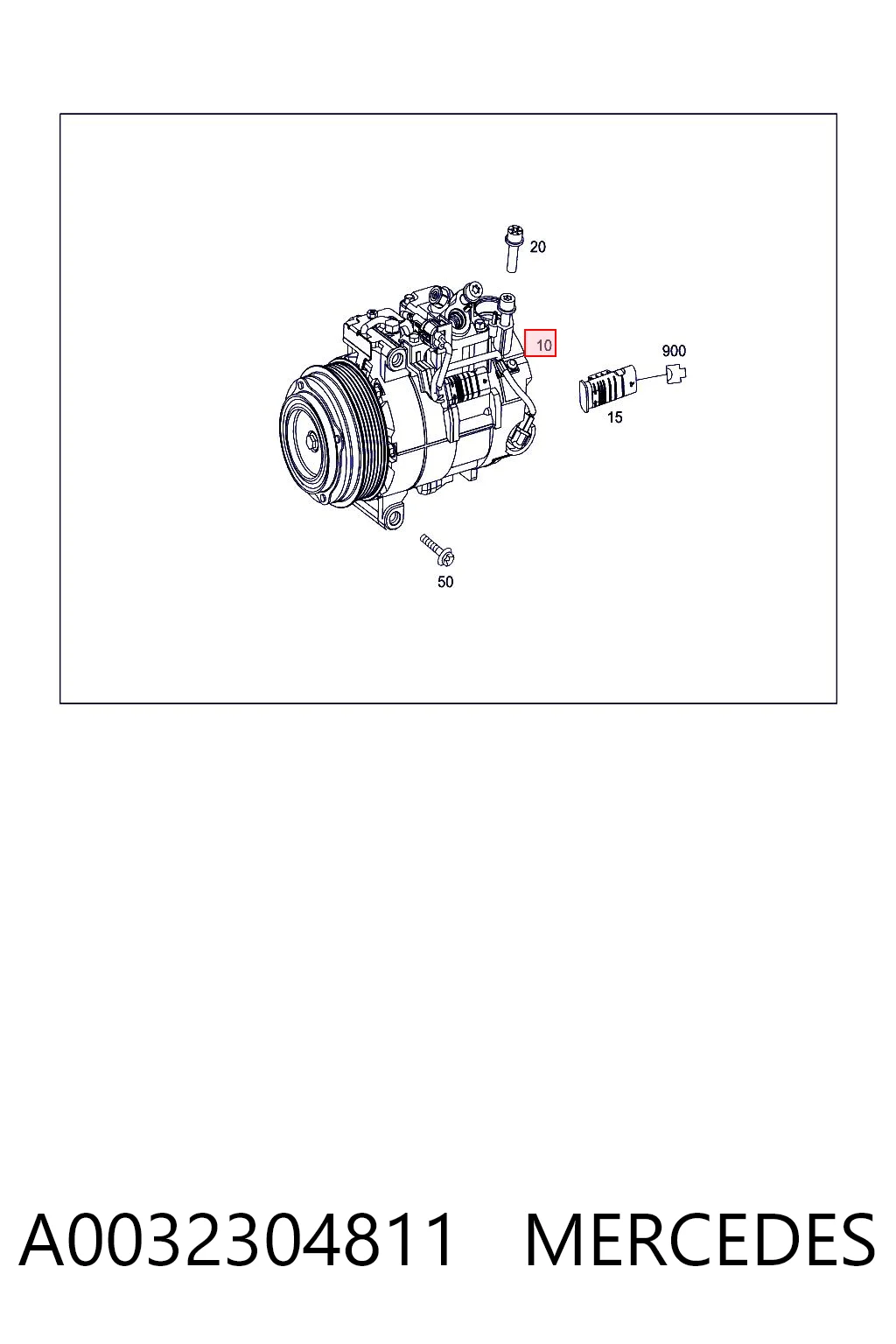 A0032304811 Mercedes Sprężarka klimatyzacji