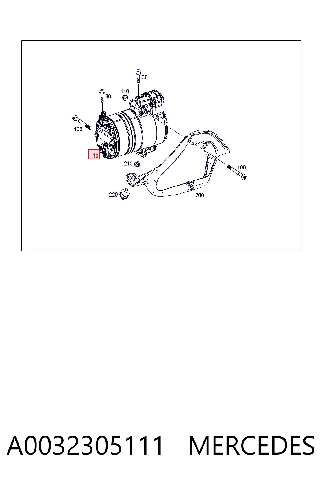 A0032305111 Mercedes Sprężarka klimatyzacji