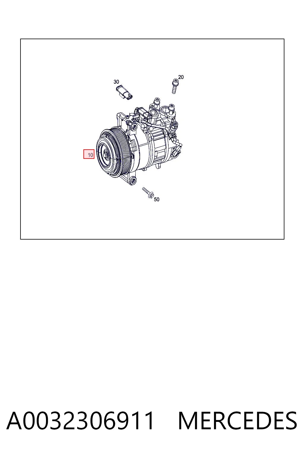 A0032306911 Mercedes Sprężarka klimatyzacji