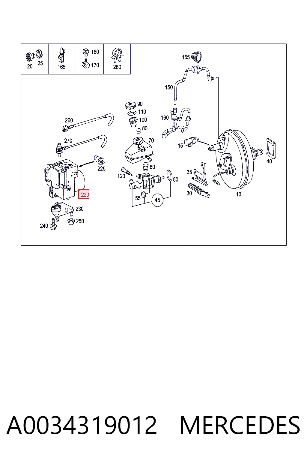 Sterownik ABS  hydrauliczny Mercedes C kombi (S202) (1996 - 2001) cena, od 77,19 USD