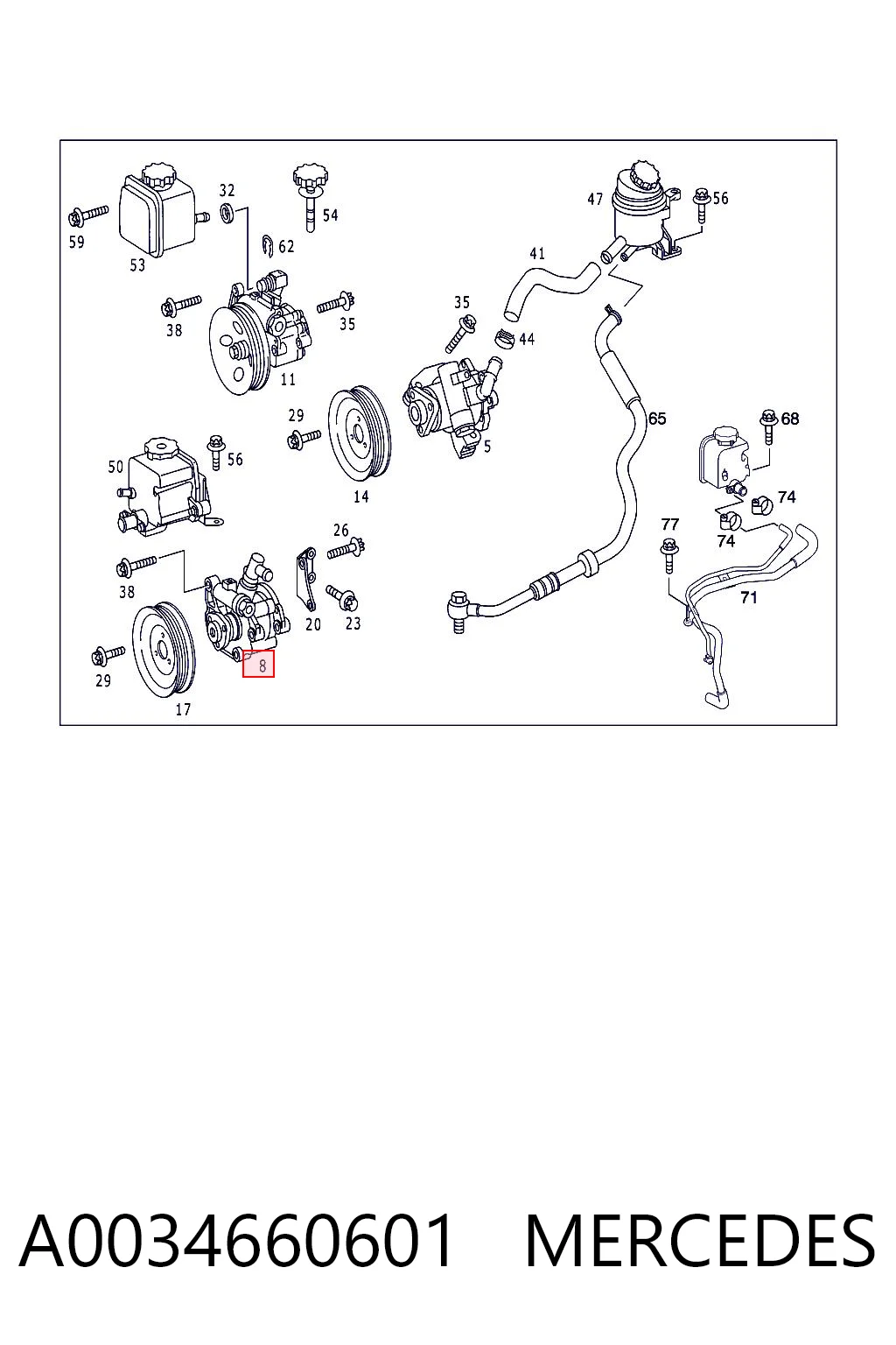 Do koszyka 14001089 Depo/Loro/Abakus Pompa wspomagania hydraulicznego kierownicy