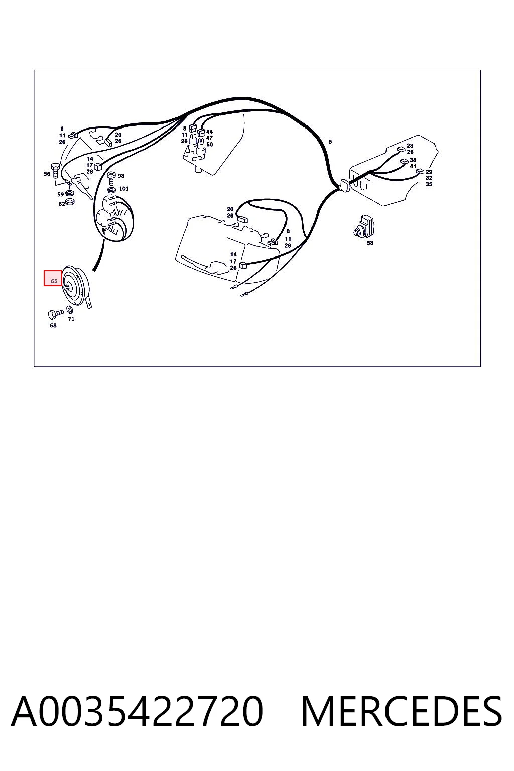 Sygnał dźwiękowy (klakson) do Mercedes Sprinter I 4-t 904
