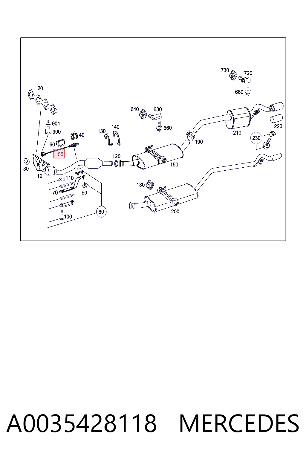 Sonda lambda, czujnik tlenu do Mercedes A  W169