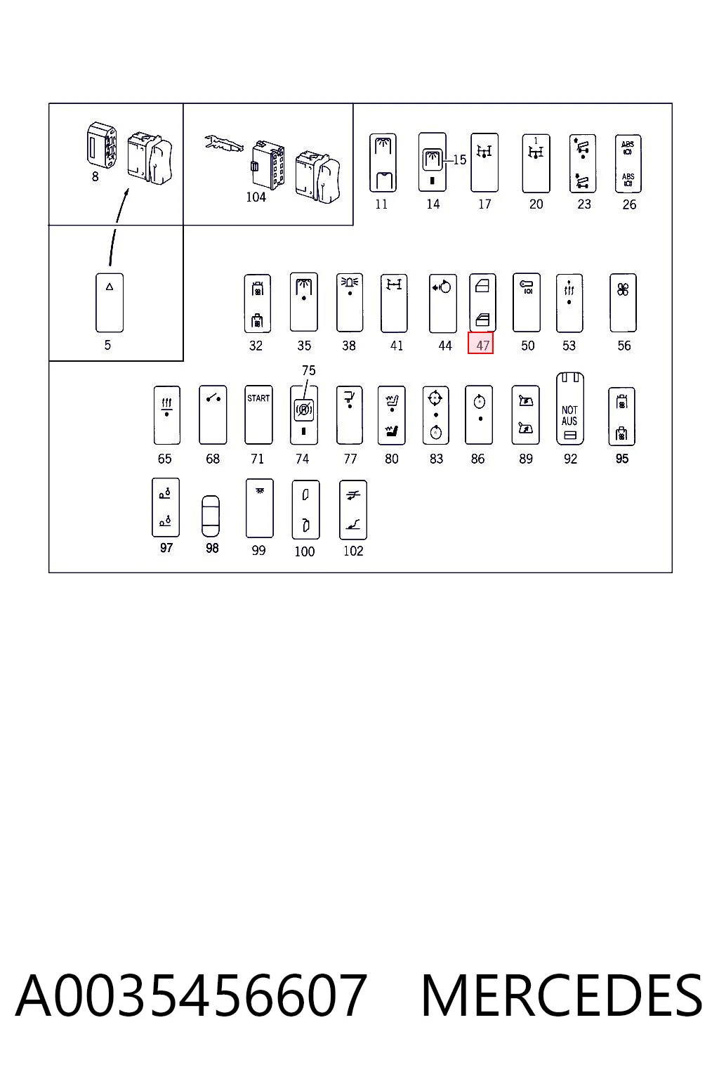 A0035456607 Mercedes 