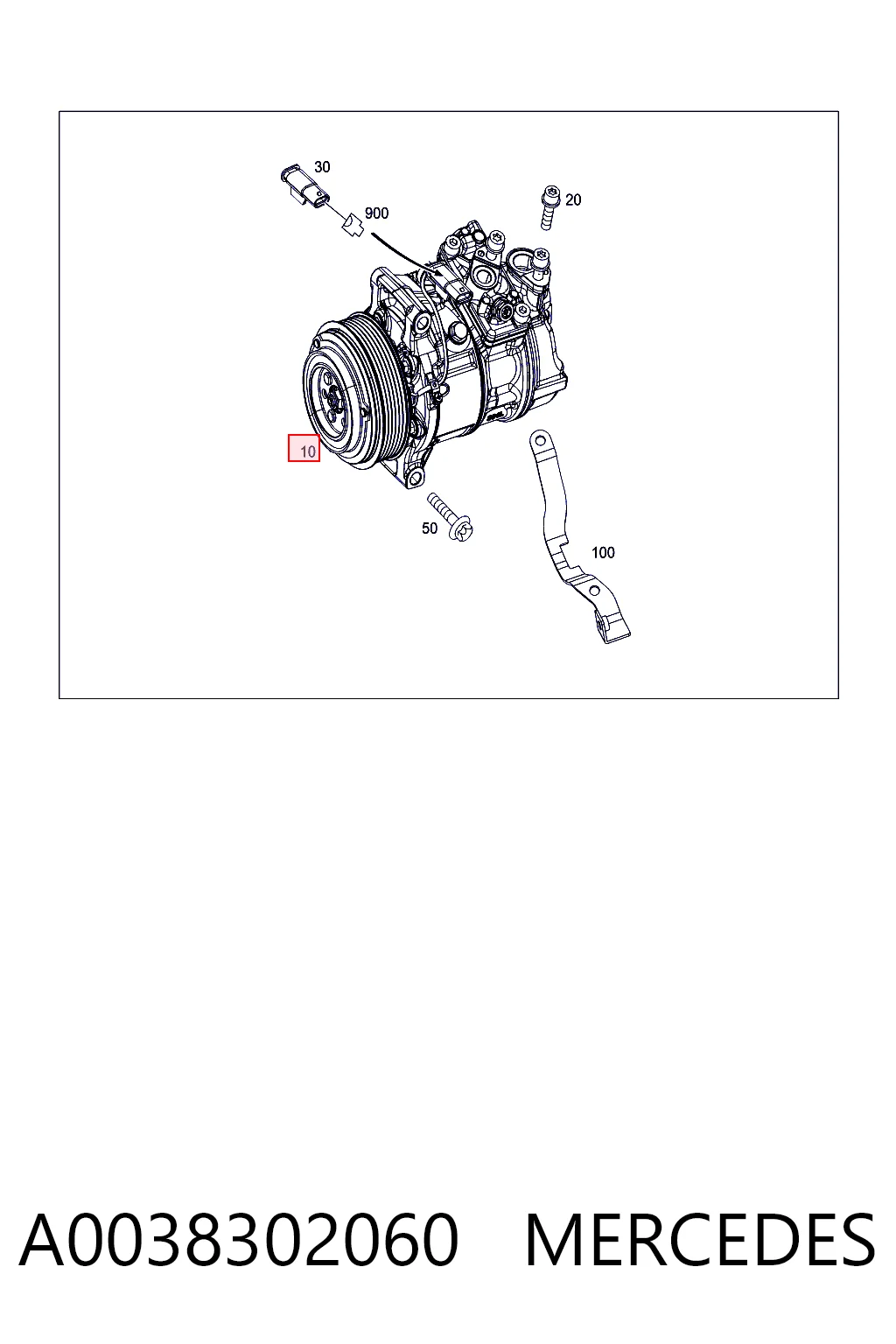 A0038302060 Mercedes Sprężarka klimatyzacji