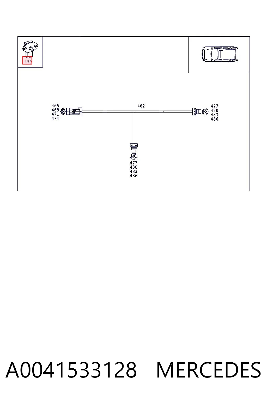 A0041533128 Mercedes Czujnik ciśnienia w kolektorze ssącym, MAP