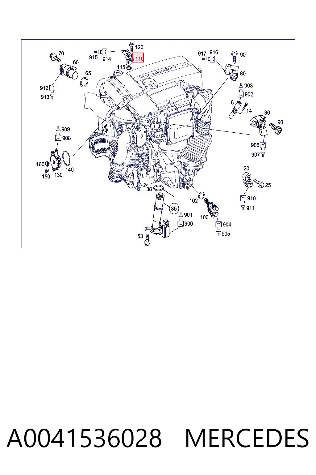 A0041536028 Mercedes Czujnik położenia wałka rozrządu