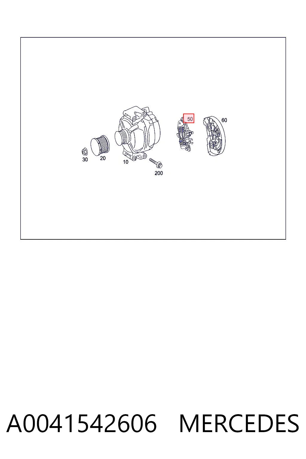 A0041542606 Mercedes Regulator alternatora (przekaźnik ładowania)