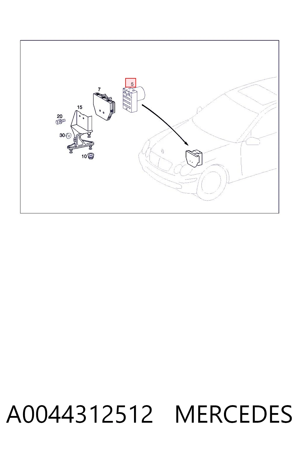 Sterownik ABS  hydrauliczny Mercedes CLK coupe (C209) (2002 - 2009) cena, od 143,77 USD