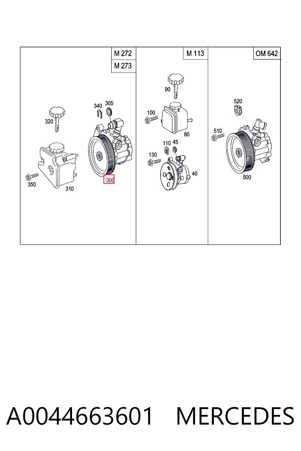 A0044663601 Mercedes Pompa wspomagania hydraulicznego kierownicy