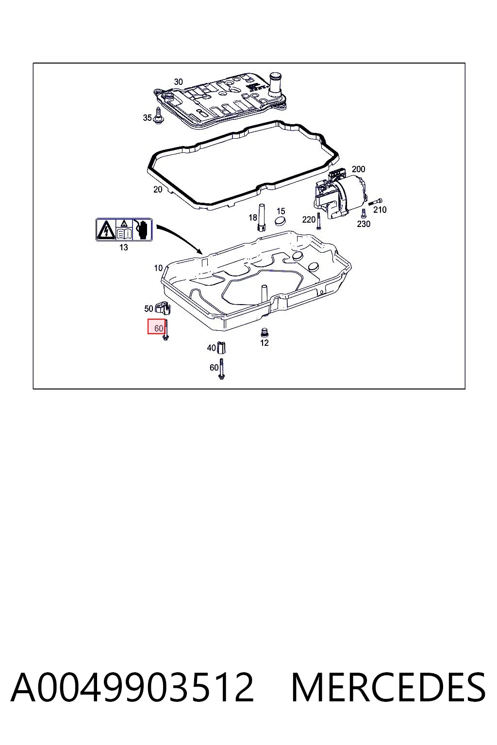 A0049903512 Mercedes Śruba (nakrętka) mocowania