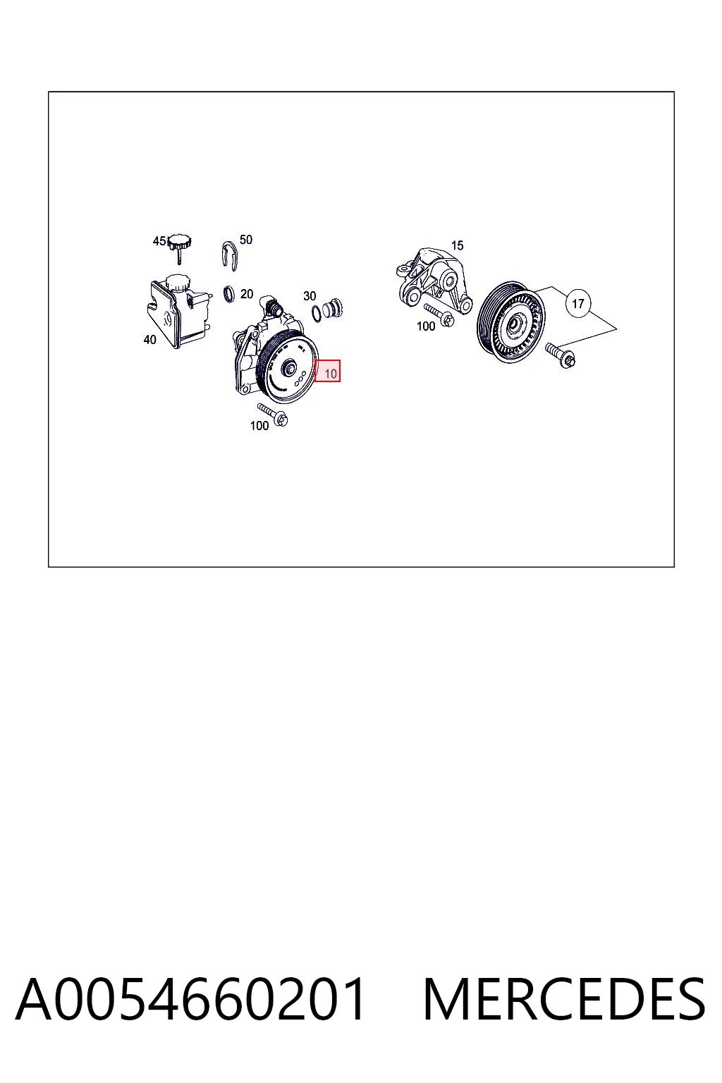 A0054660201 Mercedes Pompa wspomagania hydraulicznego kierownicy