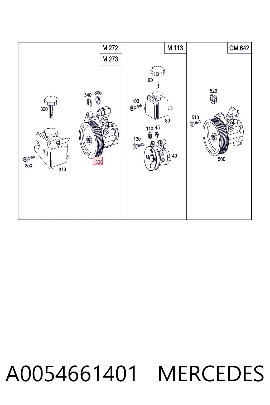 A0054661401 Mercedes Pompa wspomagania hydraulicznego kierownicy