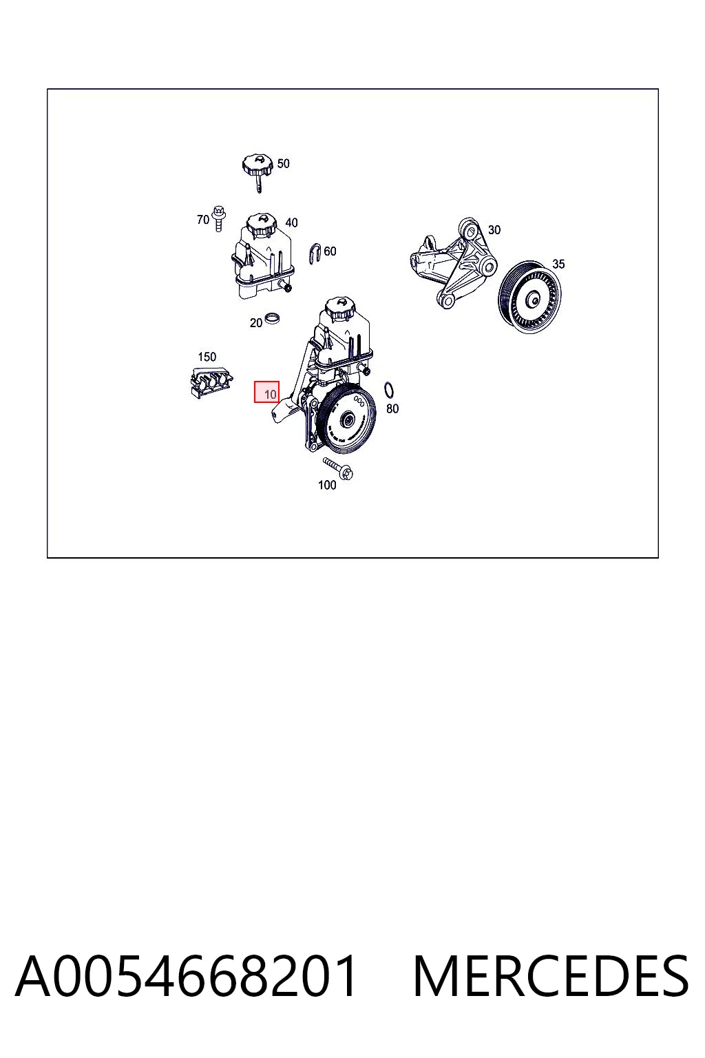 A0054668201 Mercedes Pompa wspomagania hydraulicznego kierownicy