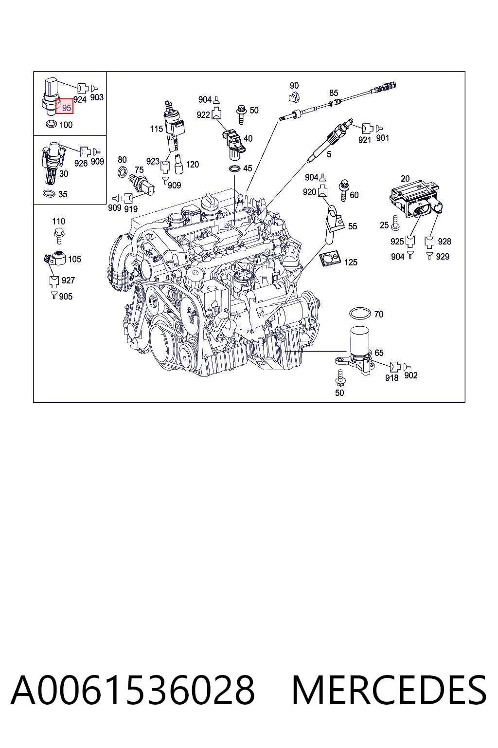 A0061536028 Mercedes Czujnik ciśnienia spalin