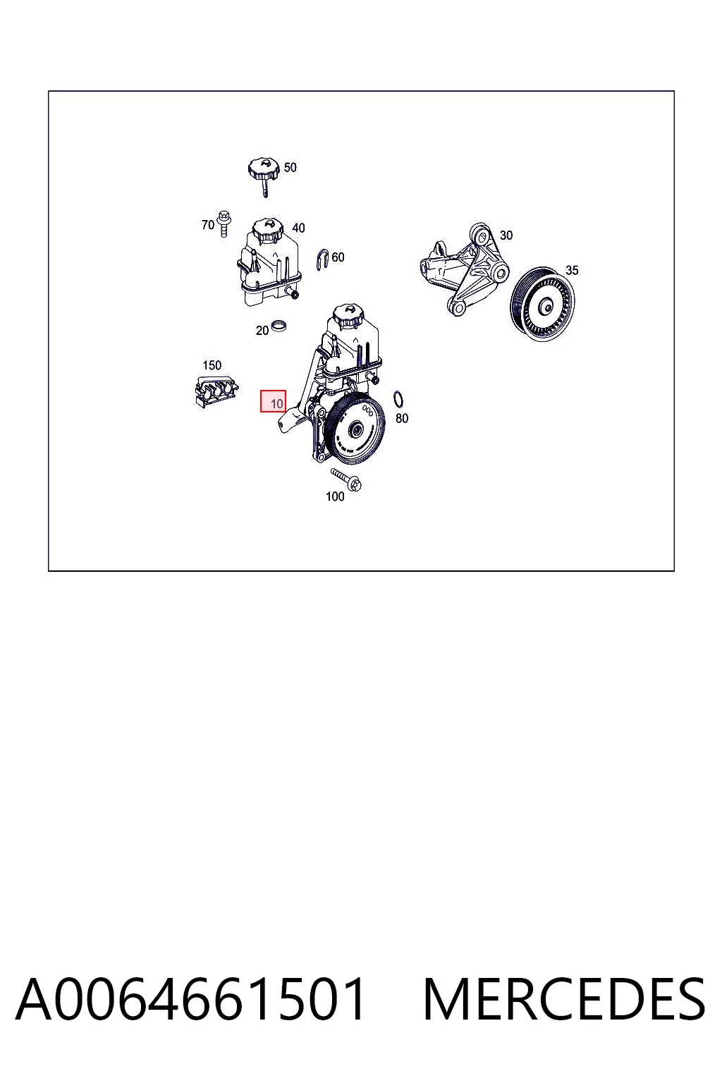 A0064661501 Mercedes Pompa wspomagania hydraulicznego kierownicy