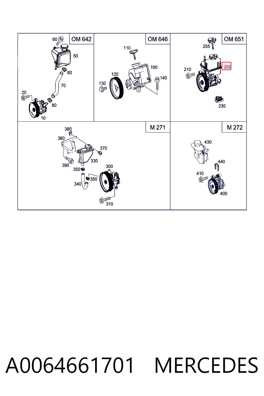 A0064661701 Mercedes Pompa wspomagania hydraulicznego kierownicy