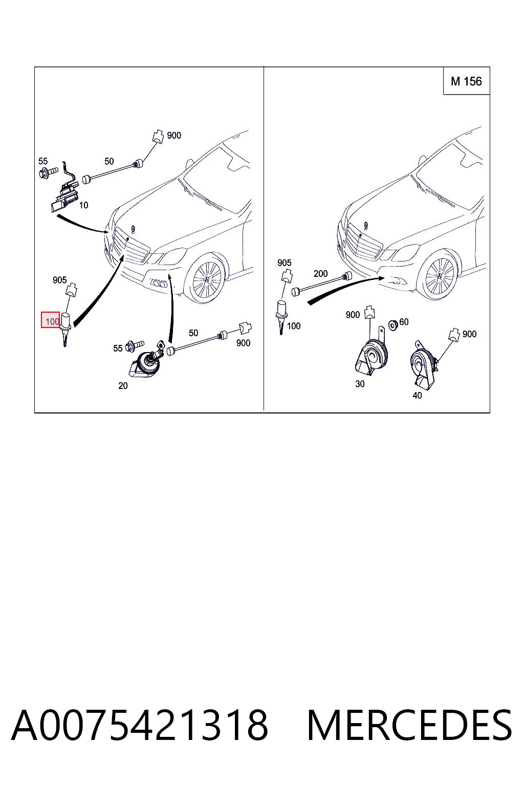 A0075421318 Mercedes Czujnik temperatury zewnętrznej
