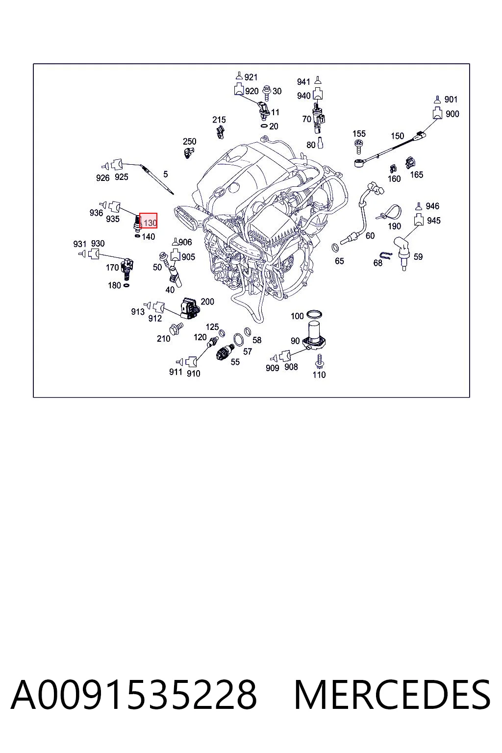 A0091535228 Mercedes Czujnik ciśnienia spalin