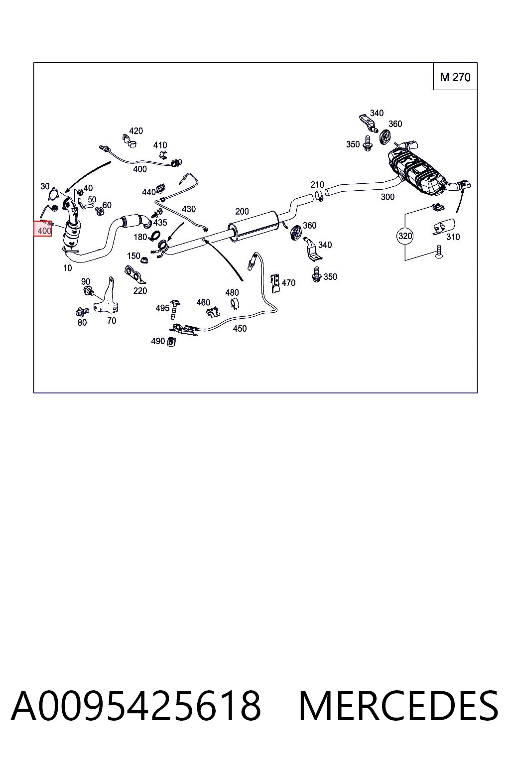 A0095425618 Mercedes Sonda lambda czujnik tlenu przed katalizatorem