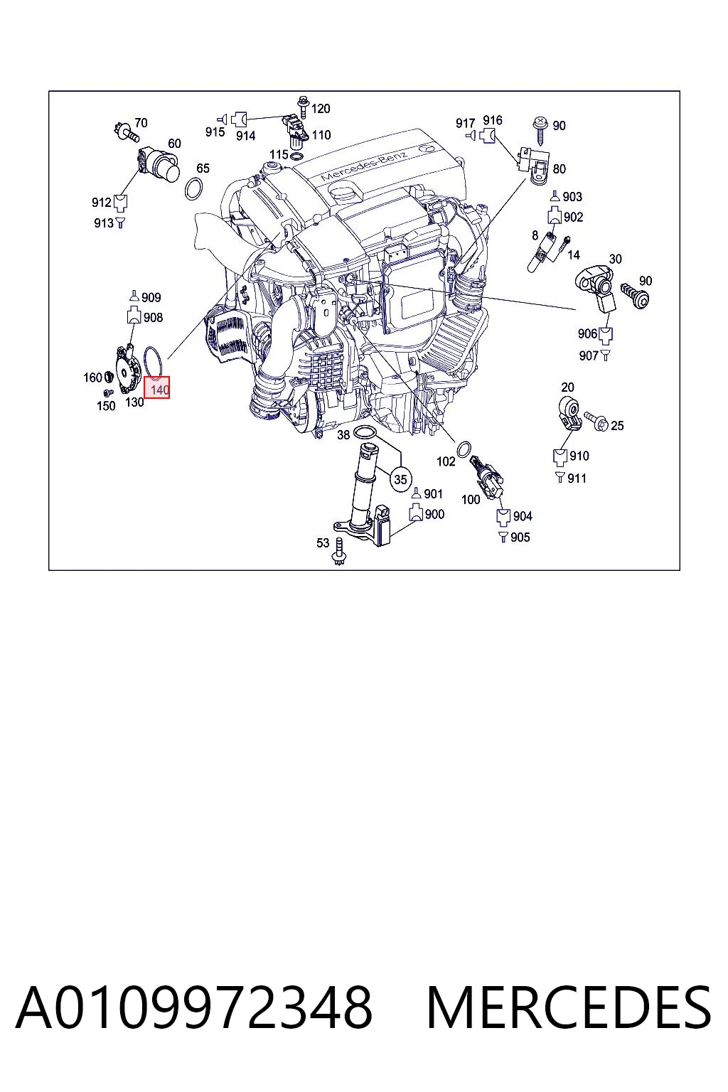A0109972348 Mercedes Uszczelka regulatora faz rozrządu