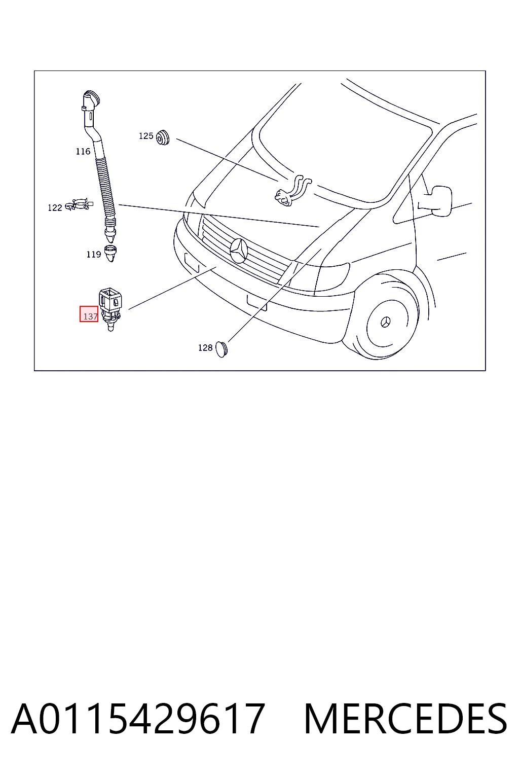Do koszyka Czujnik temperatury zewnętrznej Mercedes Sprinter I 2-t 901, 902