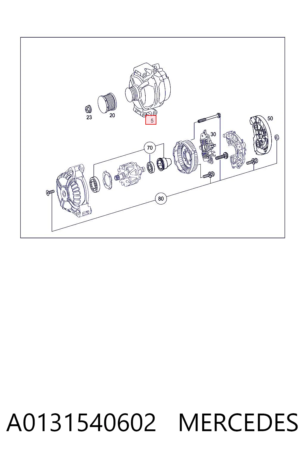 A0131540602 Mercedes Alternator