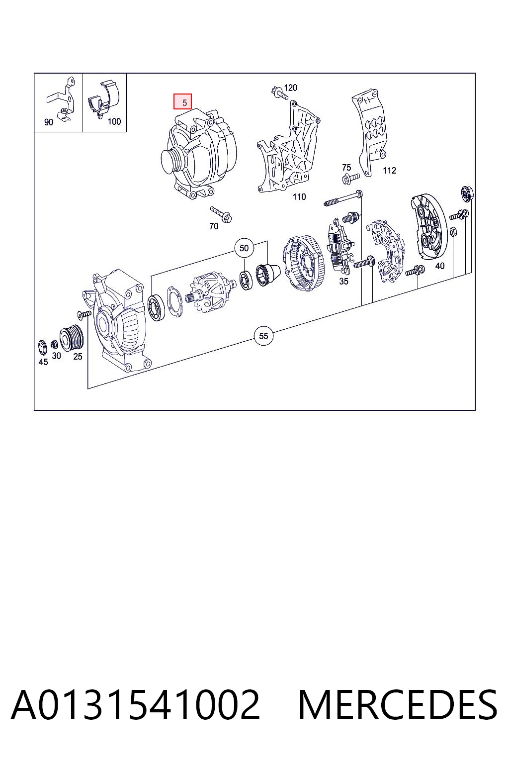 A0131541002 Mercedes Alternator